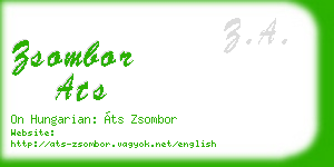 zsombor ats business card